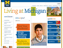 Tablet Screenshot of housing.umich.edu