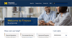 Desktop Screenshot of finance.umich.edu
