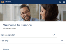 Tablet Screenshot of finance.umich.edu