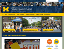 Tablet Screenshot of campusinvolvement.umich.edu