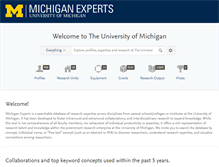 Tablet Screenshot of experts.umich.edu