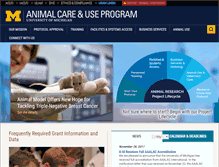 Tablet Screenshot of animal.research.umich.edu