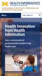 Mobile Screenshot of healthinformatics.umich.edu