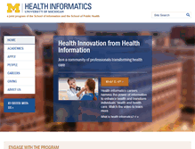 Tablet Screenshot of healthinformatics.umich.edu