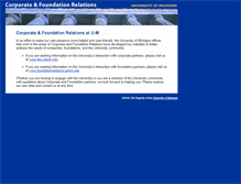 Tablet Screenshot of corporaterelations.umich.edu