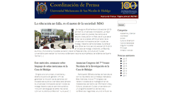 Desktop Screenshot of prensa.umich.mx