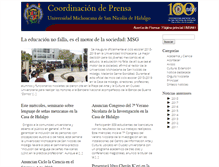 Tablet Screenshot of prensa.umich.mx