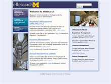 Tablet Screenshot of eresearch.umich.edu