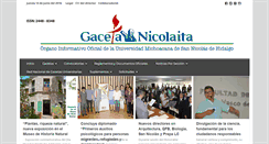 Desktop Screenshot of gacetanicolaita.umich.mx