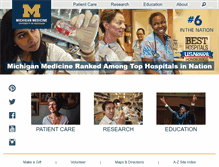 Tablet Screenshot of med.umich.edu