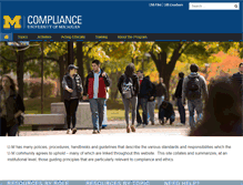 Tablet Screenshot of compliance.umich.edu