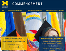 Tablet Screenshot of commencement.umich.edu