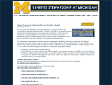 Tablet Screenshot of benefitsstewardship.umich.edu