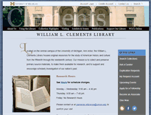 Tablet Screenshot of clements.umich.edu