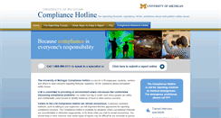 Desktop Screenshot of compliancehotline.umich.edu