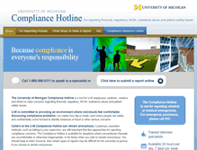 Tablet Screenshot of compliancehotline.umich.edu