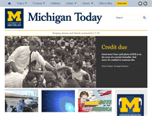 Tablet Screenshot of michigantoday.umich.edu