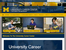 Tablet Screenshot of careercenter.umich.edu